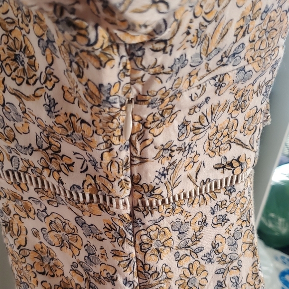 Free People Boheme Floral Print Open Back Long Sleeve Mini Dress 4 - Picture 9 of 14